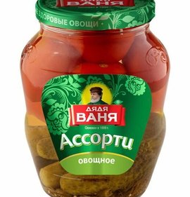 Фото товара Ассорти Дядя Ваня томаты огурцы1800г