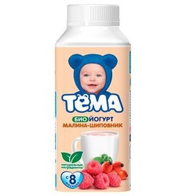 Фото товара Биойогурт Тема детский шиповник малина 2.8% 210г БЗМЖ