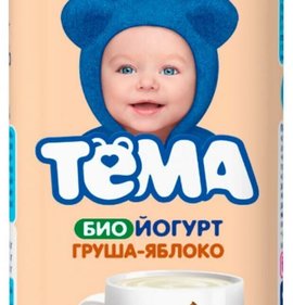 Фото товара Биойогурт Тема питьевой груша яблоко 2,8% 210г БЗМЖ