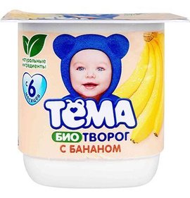 Фото товара Биотворог Тема Банан 4,2% 100г БЗМЖ
