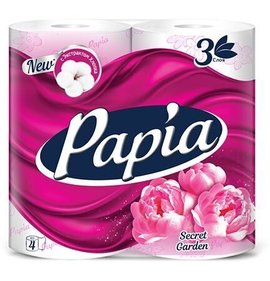Фото товара Бумага туалетная Papia 3сл 4шт Белая