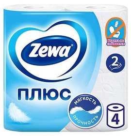 Фото товара Бумага туалетная Zewa плюс 2сл 4шт/24 /
