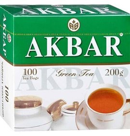 Фото товара Чай Акбар зеленый 100пак по 2г Классический
