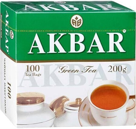 Чай Акбар зеленый 100пак по 2г Классический купить с доставкой в Канске