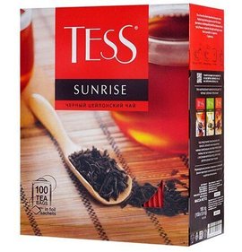 Фото товара Чай Tess черный 100пак по 1,8г Санрайз