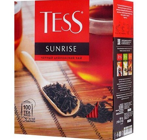 Чай Tess черный 100пак по 1,8г Санрайз купить с доставкой в Канске