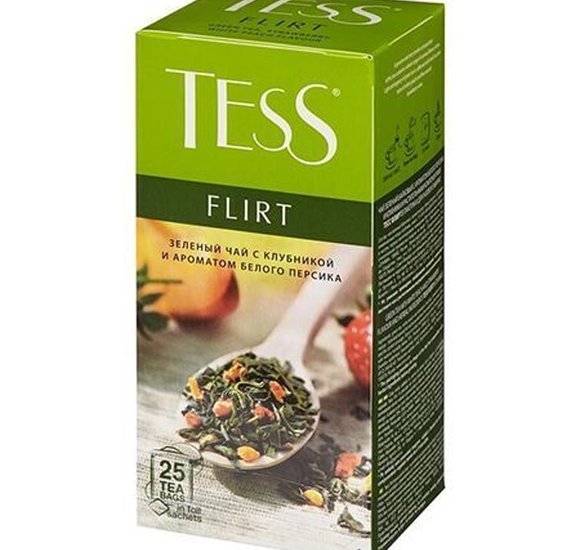 Чай Tess зеленый 25пак по 1,5г Flirt купить с доставкой в Канске
