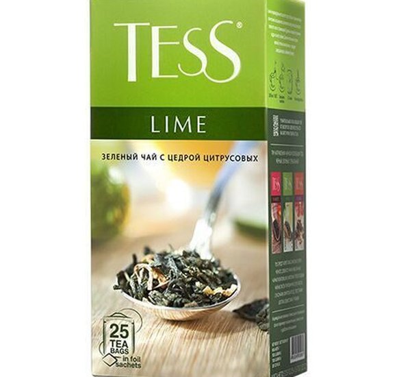 Чай Tess зеленый 25пак по 1,5г Lime купить с доставкой в Канске