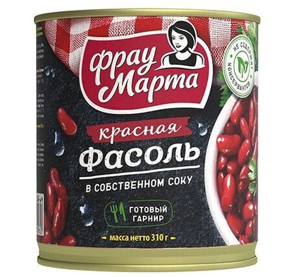 Фасоль Фрау Марта красная в с/с 310г ж/б купить с доставкой в Канске