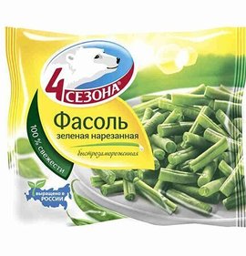 Фото товара Фасоль стручковая зеленая нарезанная 4 Сезона 400г