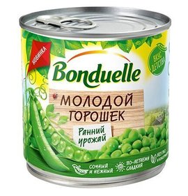 Фото товара Горошек зеленый Бондюэль молодой 200г ж/б