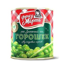 Фото товара Горошек зеленый Фрау Марта 310г ж/б