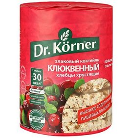 Фото товара Хлебцы Dr Korner 100г злаковый коктейль клюквенные