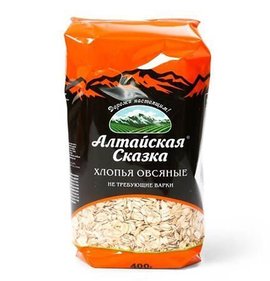 Фото товара Хлопья Алтайская сказка Овсяные 400г