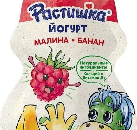 Йогурт Растишка малина-банан 2.6% 70 г купить с доставкой в Канске