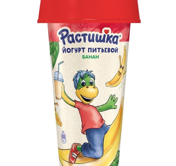 Йогурт Растишка питьевой 2,8% Банан 190г БЗМЖ купить с доставкой в Канске
