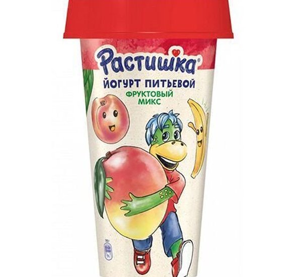 Йогурт Растишка питьевой 2,8% Фруктовый микс 190г БЗМЖ купить с доставкой в Канске
