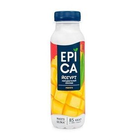 Фото товара Йогурт питьевой Epica Манго 2.5% 260г БЗМЖ