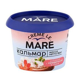 Фото товара Кальмар Балтийский берег Creme Le Mare рубленый с креветкой соусе 150г