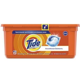 Фото товара Капсулы Tide 30шт 25,2г Альпийская свежесть