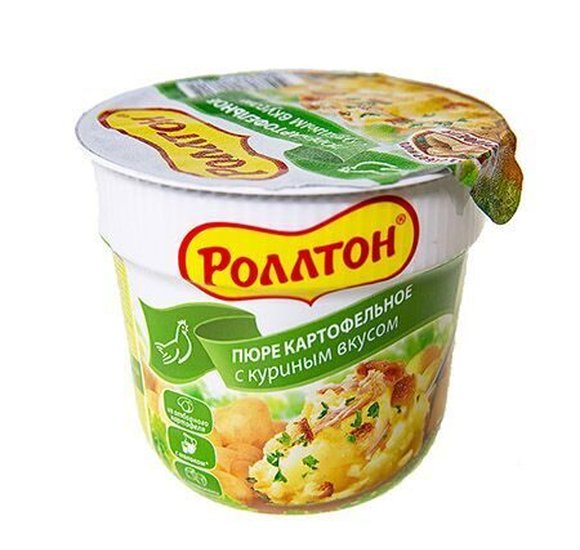 Картофельное пюре Роллтон 40г куриный вкус стакан купить с доставкой в Канске