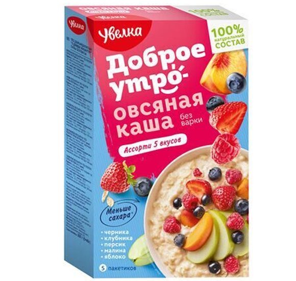 Каша Увелка  Ассорти 5 вкусов 5*40г купить с доставкой в Канске