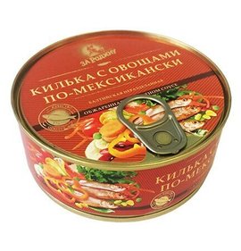 Фото товара Килька За Родину 240гр по-мексикански обжаренная в т/с