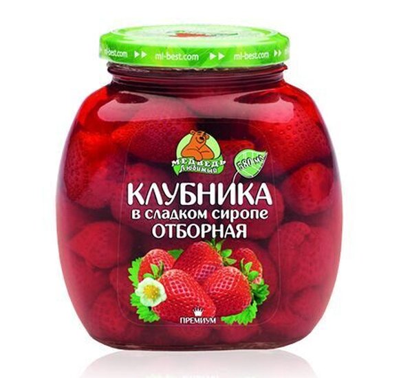 Клубника Медведь любимый 580мл ст/б купить с доставкой в Канске