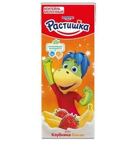 Фото товара Коктейль молочный Растишка Клубника 2,0% 210г БЗМЖ