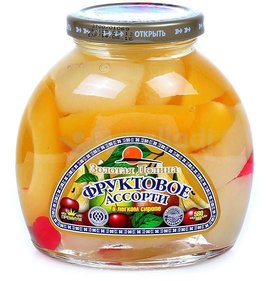 Фото товара Компот Золотая Долина Фруктовое ассорти 580мл ст/б