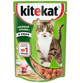 Фото товара Корм для кошек Китикет Нежный кролик в соусе 85г