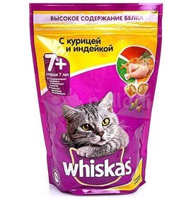Фото товара Корм для кошек Вискас Вкусные подушечки с паштетом с мясом птицы старше 7лет 350г