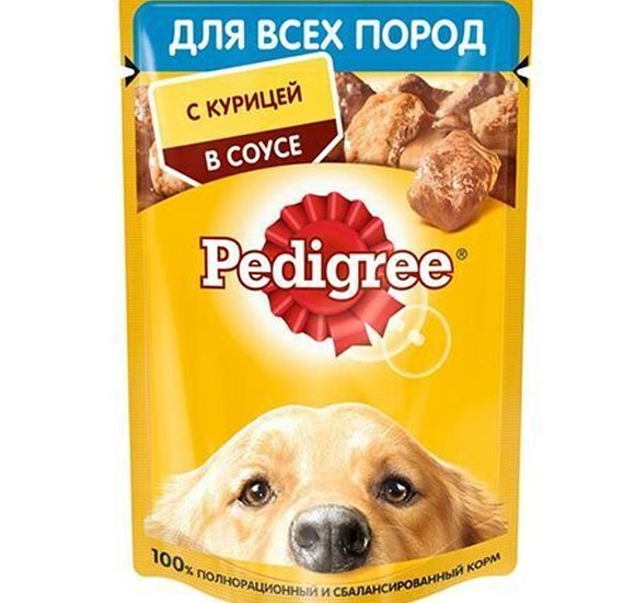 Корм для собак Pedigree Курица в соусе 85г купить с доставкой в Канске