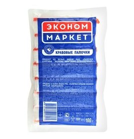 Фото товара Крабовые палочки Эконом маркет 100г