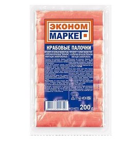Фото товара Крабовые палочки Эконом маркет 200г
