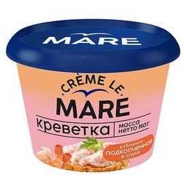 Фото товара Креветка Балтийский берег Creme Le Mare рубленная подкопченная в соусе 150г