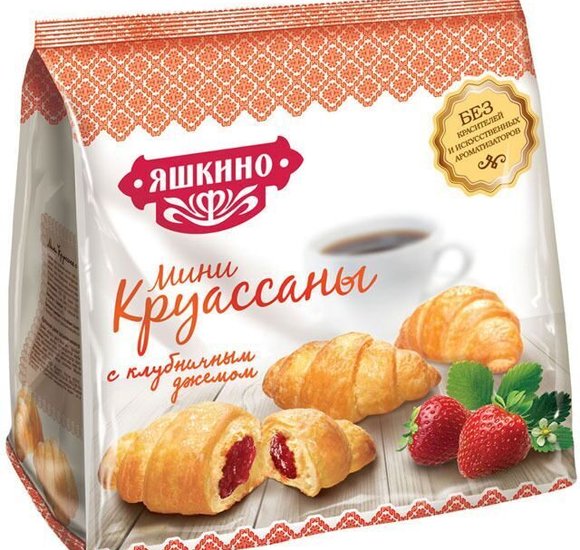 Круассаны Яшкино 180г мини с Клуб кремом купить с доставкой в Канске