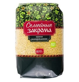 Фото товара Крупа Семейные закрома 800г пшено шлифованное