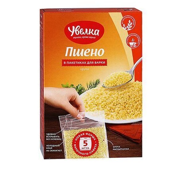 Крупа Увелка Пшено 5пак по 80г купить с доставкой в Канске