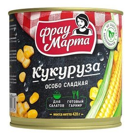 Фото товара Кукуруза Фрау Марта 310г 171г