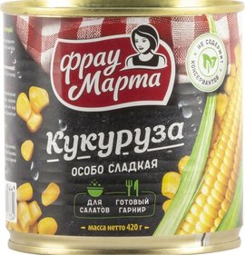 Фото товара Кукуруза Фрау Марта сахарная 420г
