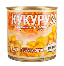 Фото товара Кукуруза Рузком в/с 400мл ГОСТ