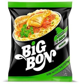 Фото товара Лапша Биг Бон 75г со вкусом курицы соус Сальса