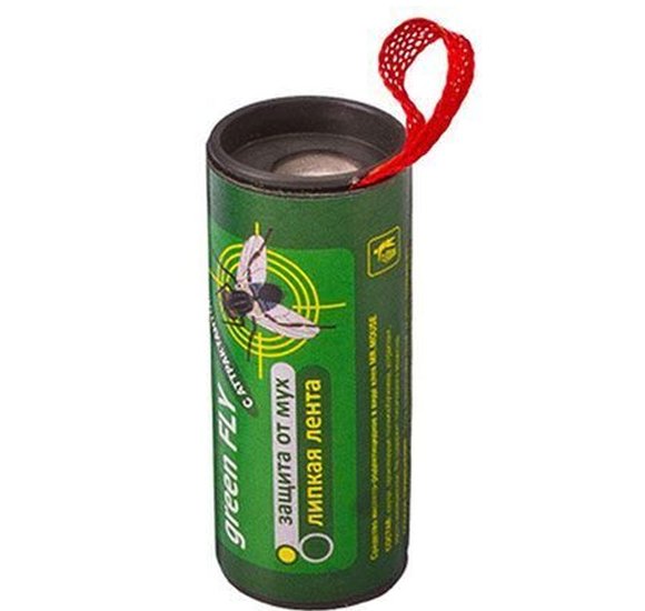 Лента липкая от мух Чистый сад зеленая купить с доставкой в Канске