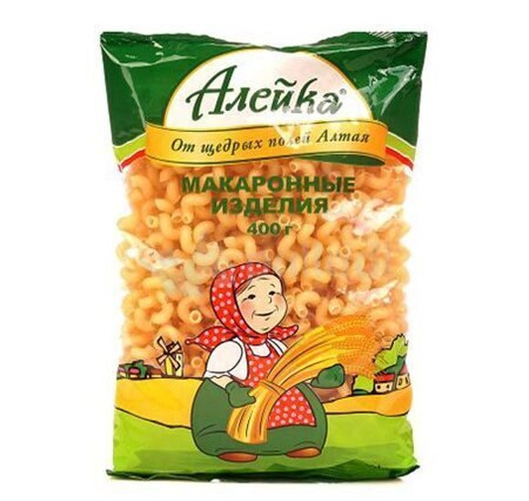 Макароны Алейка Рожки витые 400г купить с доставкой в Канске
