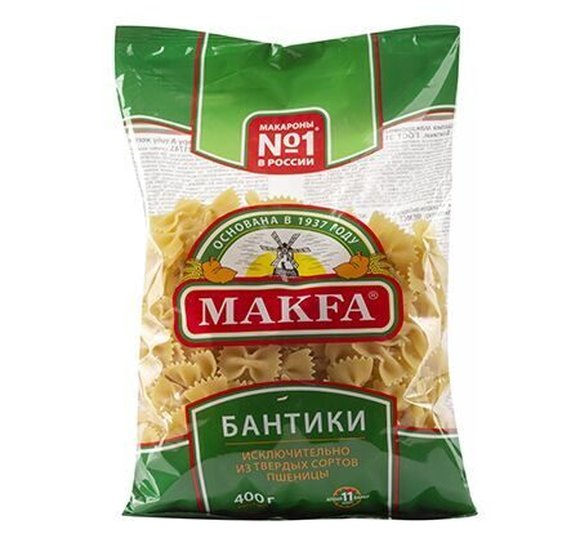 Макароны Макфа Бантики 400г купить с доставкой в Канске