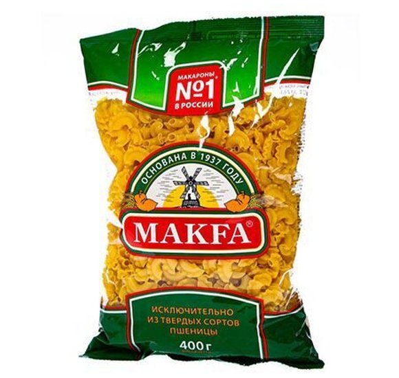Макароны Макфа Петушинные гребешки 400г купить с доставкой в Канске