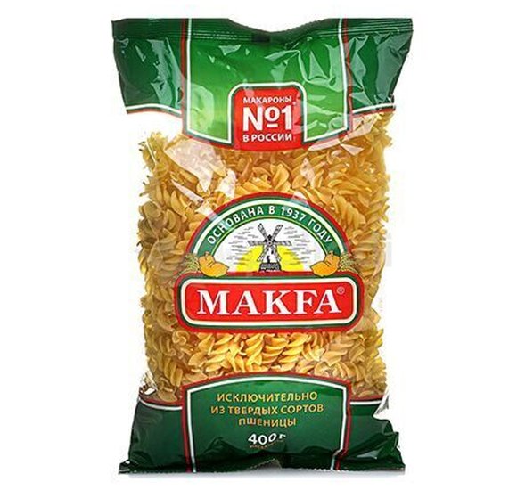 Макароны Макфа Спирали 400г купить с доставкой в Канске