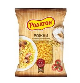 Фото товара Макароны Роллтон рожки 400г