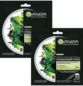 Фото товара Маска для лица Garnier Очищающий уголь Водоросли 28г